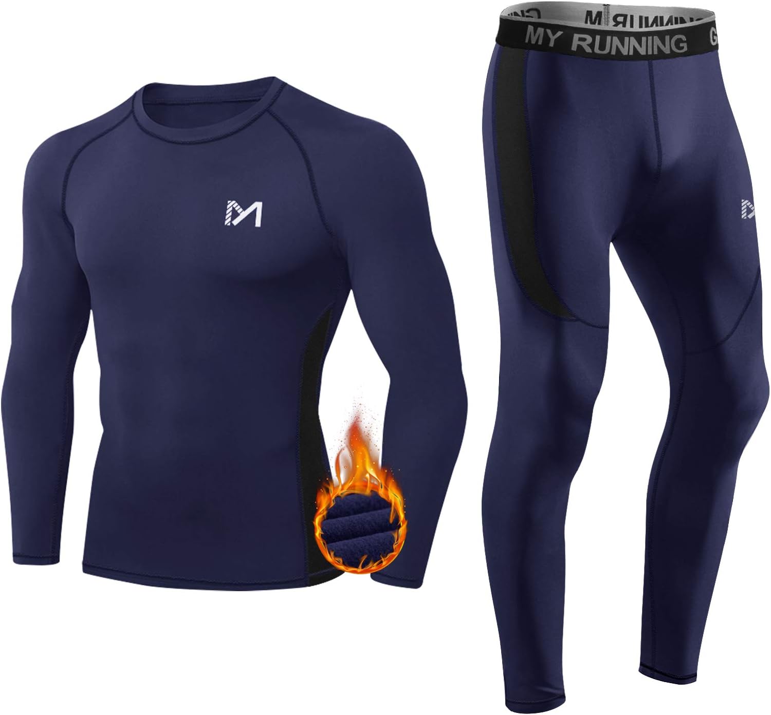 MEETYOO mens Men's Thermal Underwear Set Sport Long Johns Base Layer