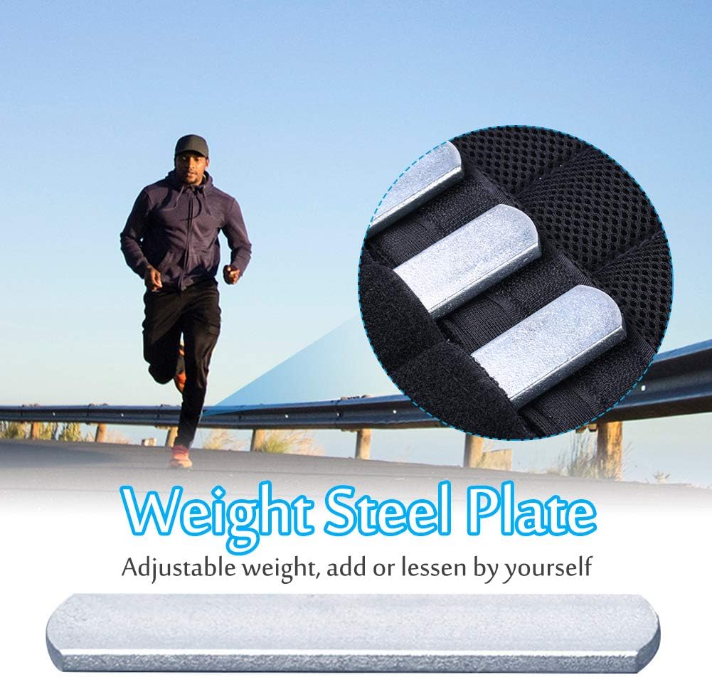 PXRJE Weighted Vest Steel Plates Adjustable Rustproof Strength Training Weight Long Steel Plate w/Round Head for Loading Leg Guards Weighted Vest