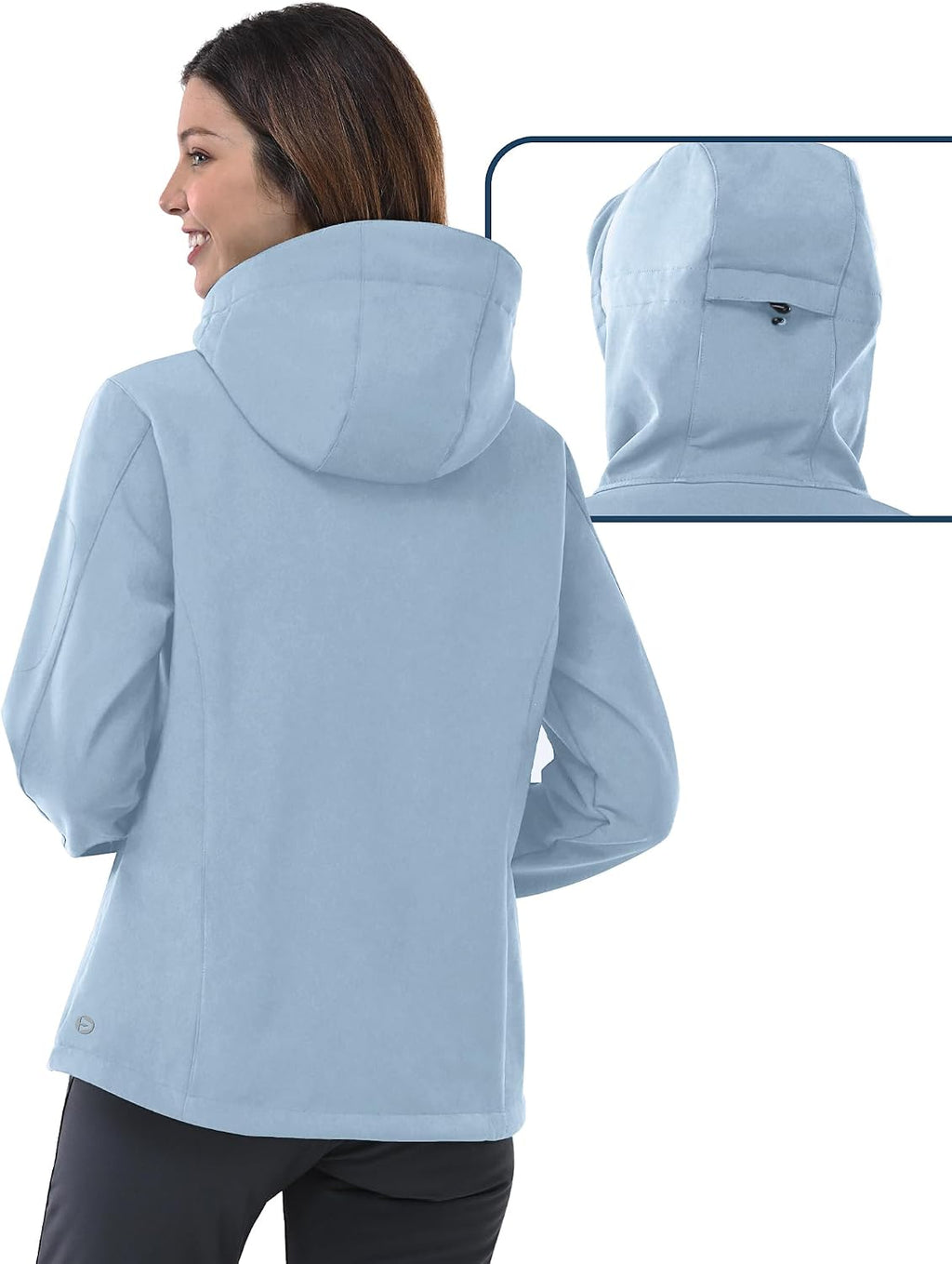 Outdoor Ventures Women's Softshell Jacket Fleece Lined Waterproof Rain Coat