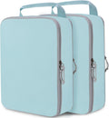 Compression Packing Cubes for Travel Suitcase Organizer Bags, Blue, XL