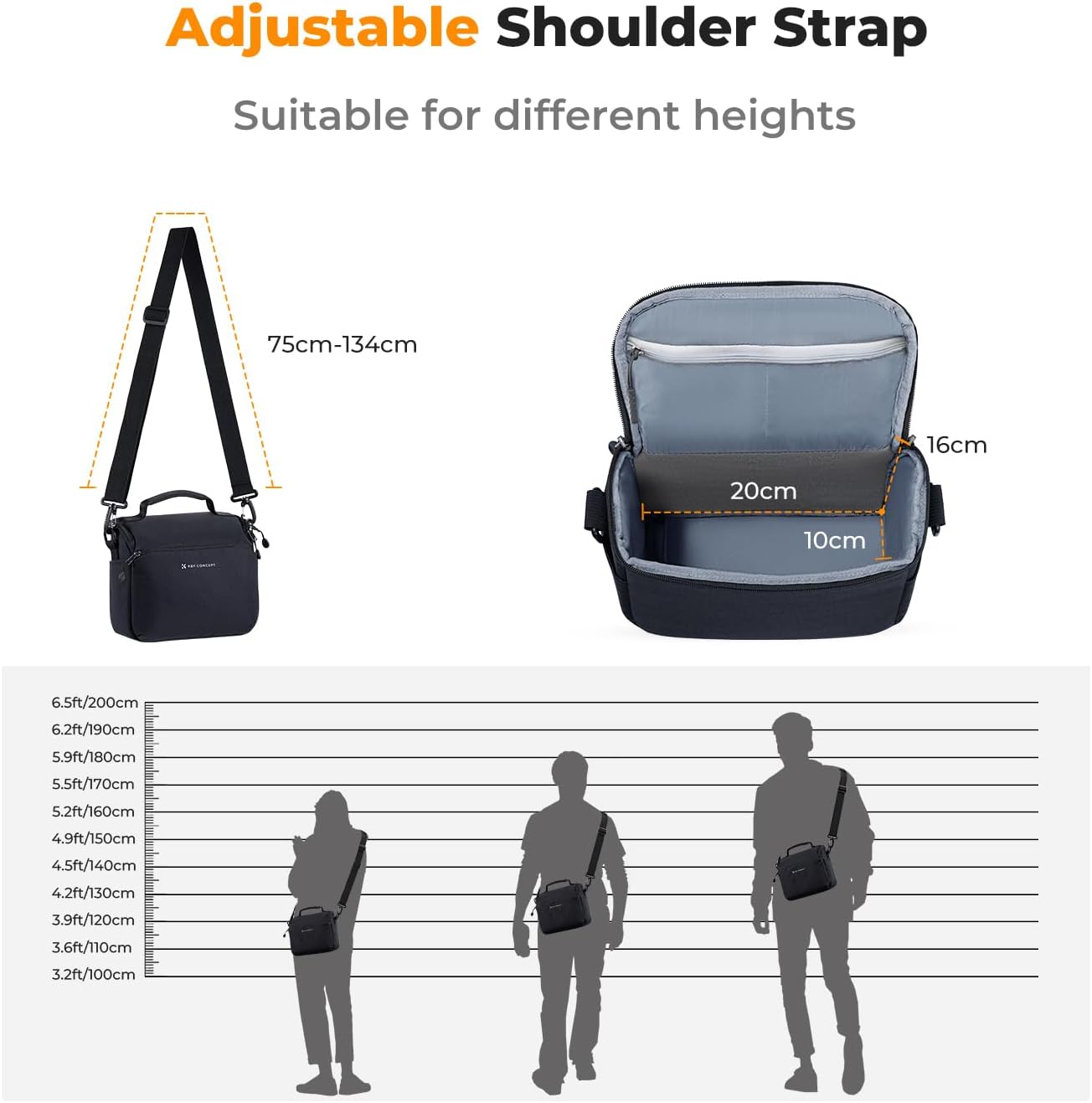 K&F CONCEPT Camera Sling Bag Small Crossbody Case
