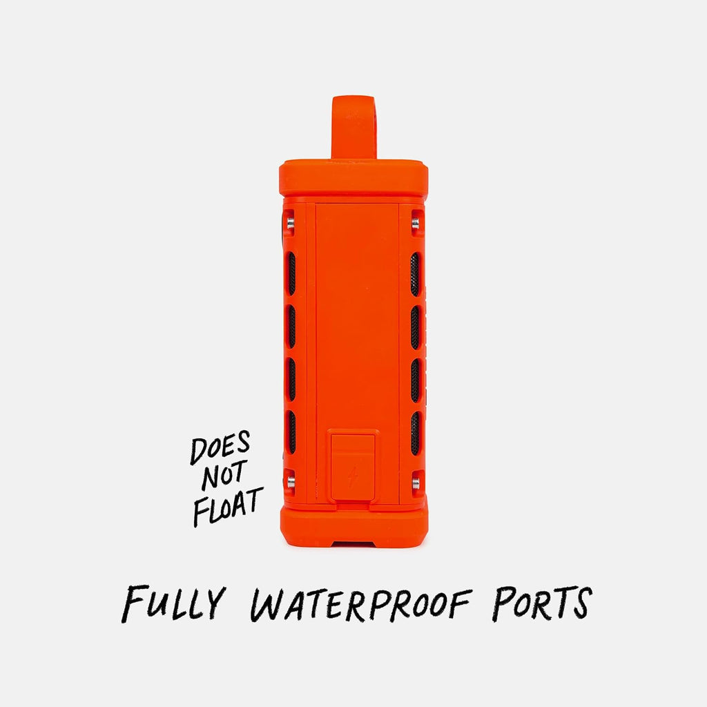 Turtlebox Ranger, Ultra-Portable Bluetooth Speaker, Waterproof, Orange