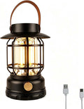 Rechargeable Camping Lights, 2-in-1 Solar Lanterns Outdoor Waterproof with Flashlight Mode, Collapsible Portable LED Camping Lantern for Camping Tent Hurricanes Power Outages Storm Indoor Outdoor