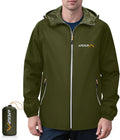 APEXUP Packable Rain Jacket Men Waterproof Lightweight Raincoat with Hood