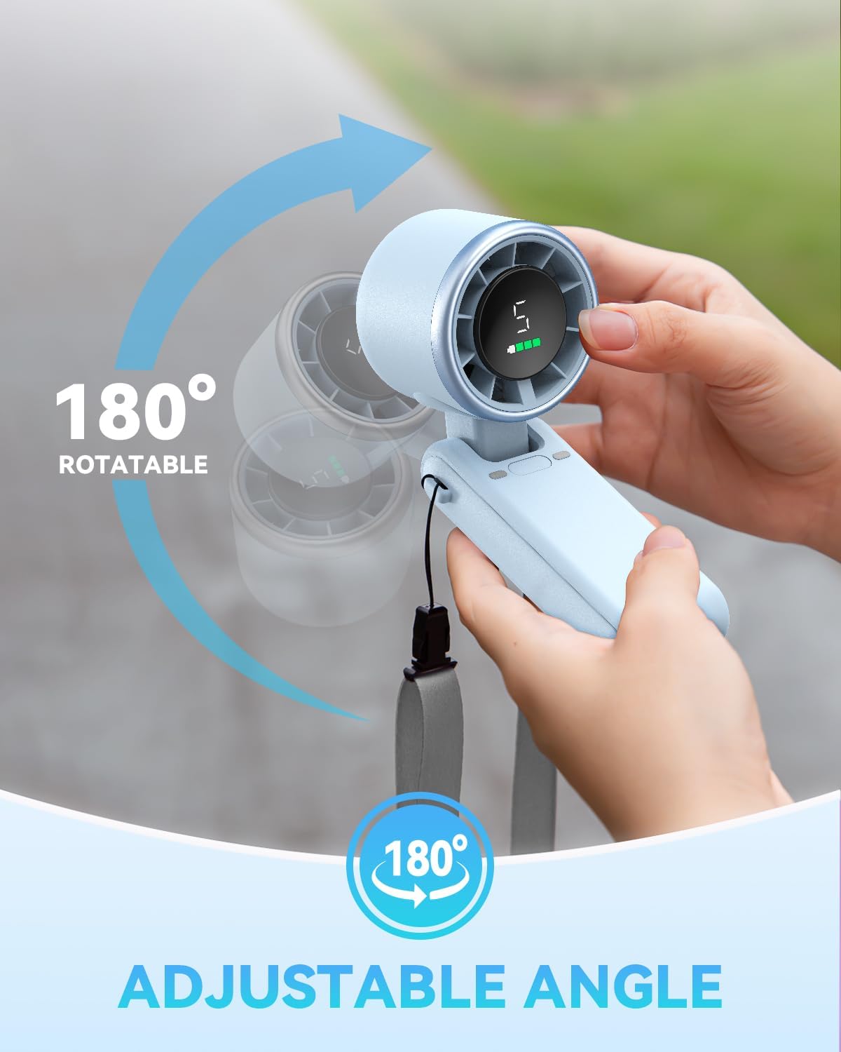 PlayHot Portable Handheld Turbo Fan, Travel Essentials, Gifts for Women/Men