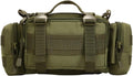 Utility 3P Military Tactical Duffle Waist Bags MOLLE Assault Shoulder Backpack Multifunction EDC Pouches Heavy Duty Fanny Packs (Army Green)