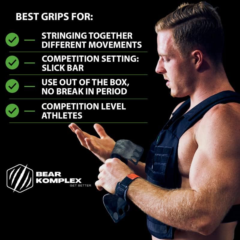 Bear KompleX Carbon Fiber Hand Grips for Gymnastics Bars, 2 Hole, Equipment