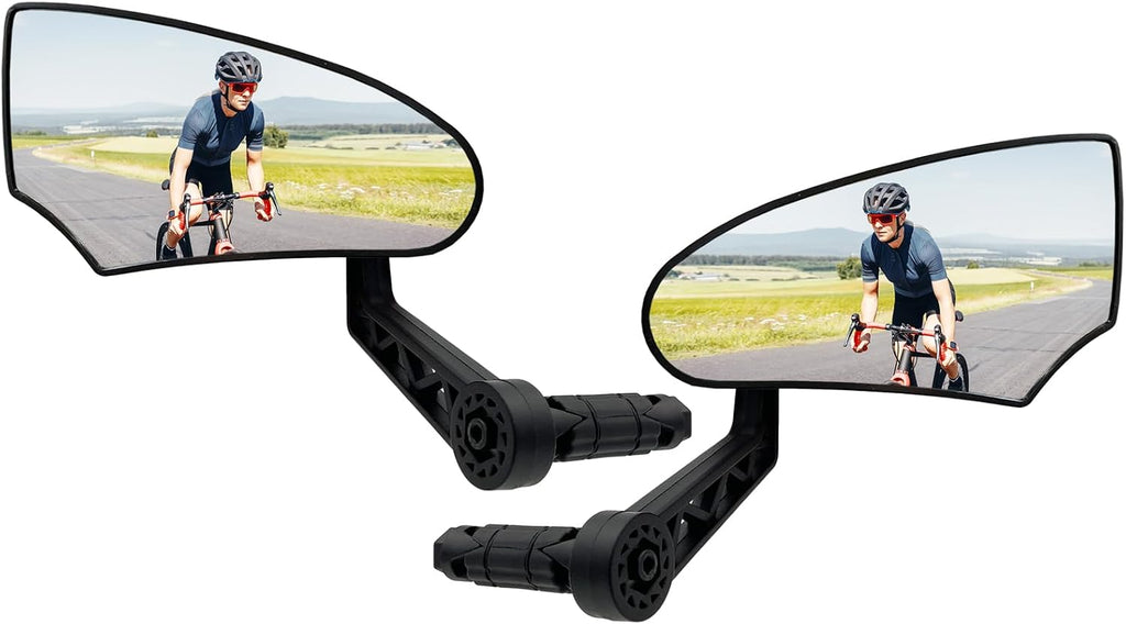 2PCS Bike Mirror HD Glass Adjustable Bar End Rear View Mirror