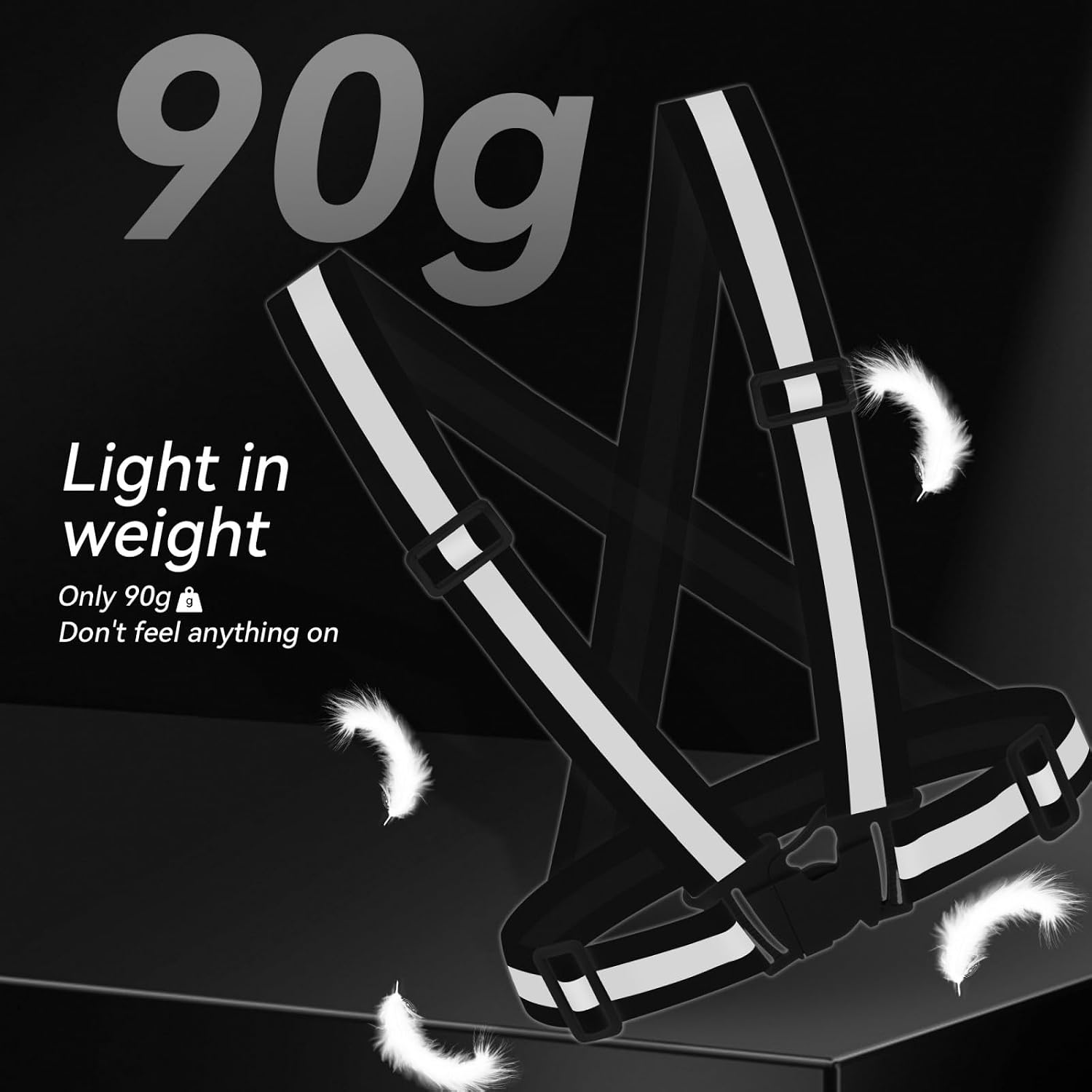 Reflective Vest Running Gear with Safety Straps