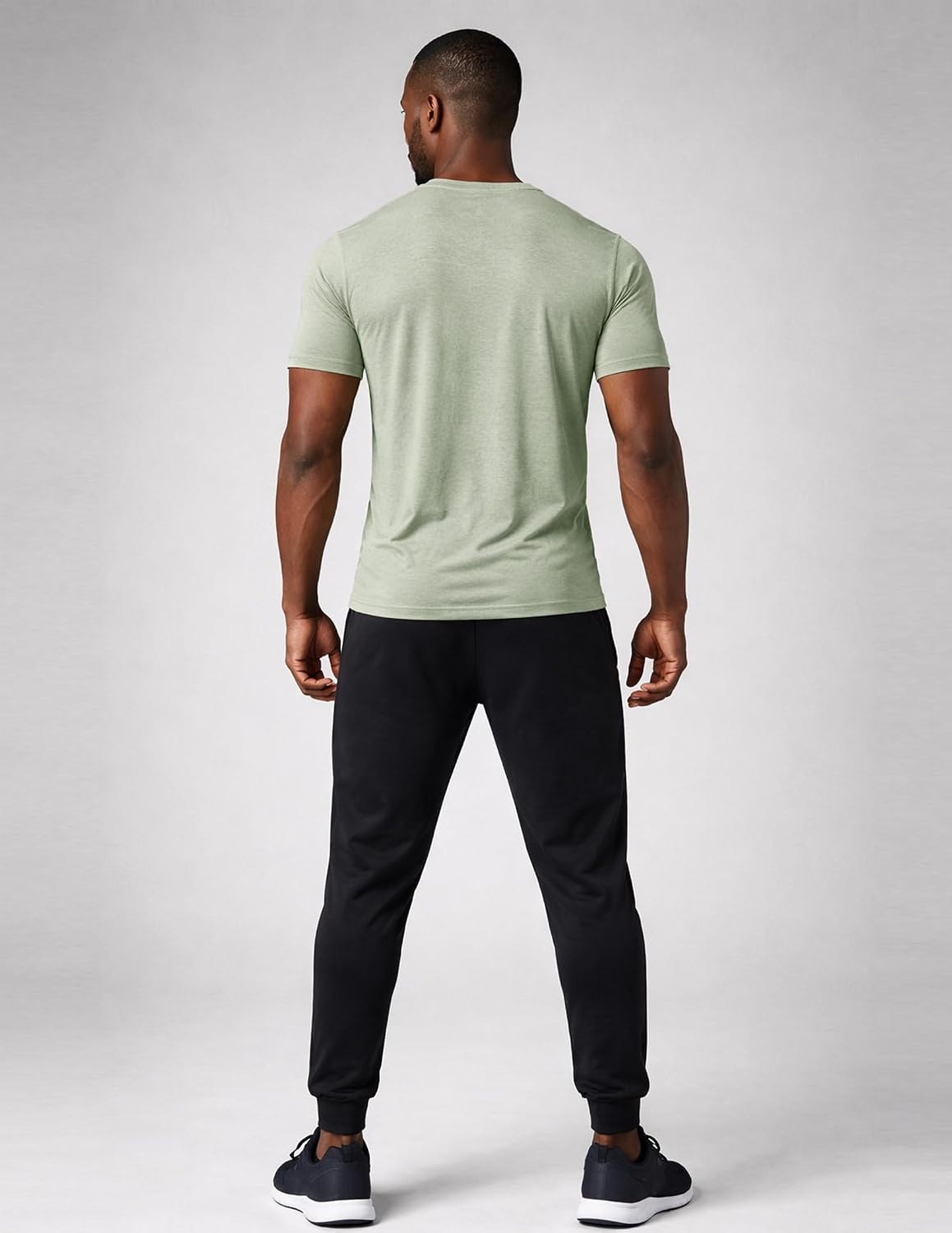 5 Pack Men’s Active Quick Dry Crew Neck T Shirts | Athletic Running Gym Workout Short Sleeve Tee Tops Bulk