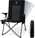EVER ADVANCED Reclining Camping Chairs for Adult Supports 350lbs Black