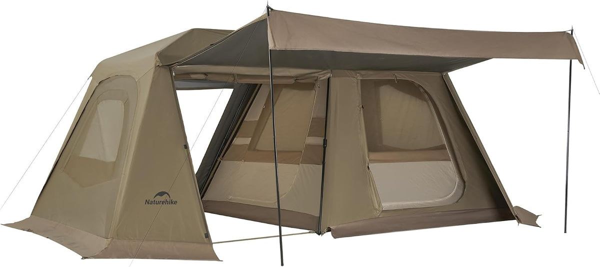 Naturehike Village Instant Tent, 4 Person 8 Person Camping Tent with Full Rainfly, Waterproof Large Cabin Tents for Car Camping