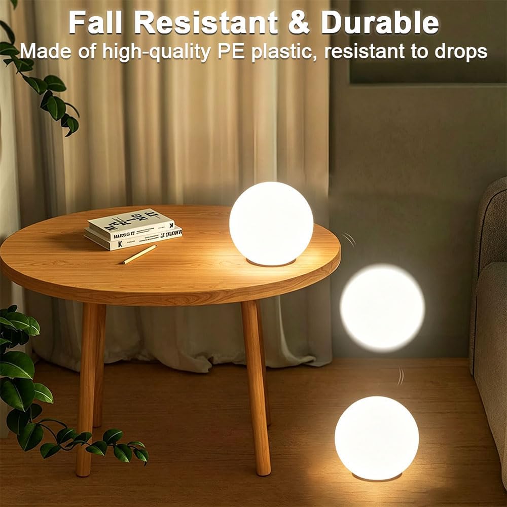 10-inch Glowing LED Ball Light, Dimmable Color Changing LED Globe Orb Light