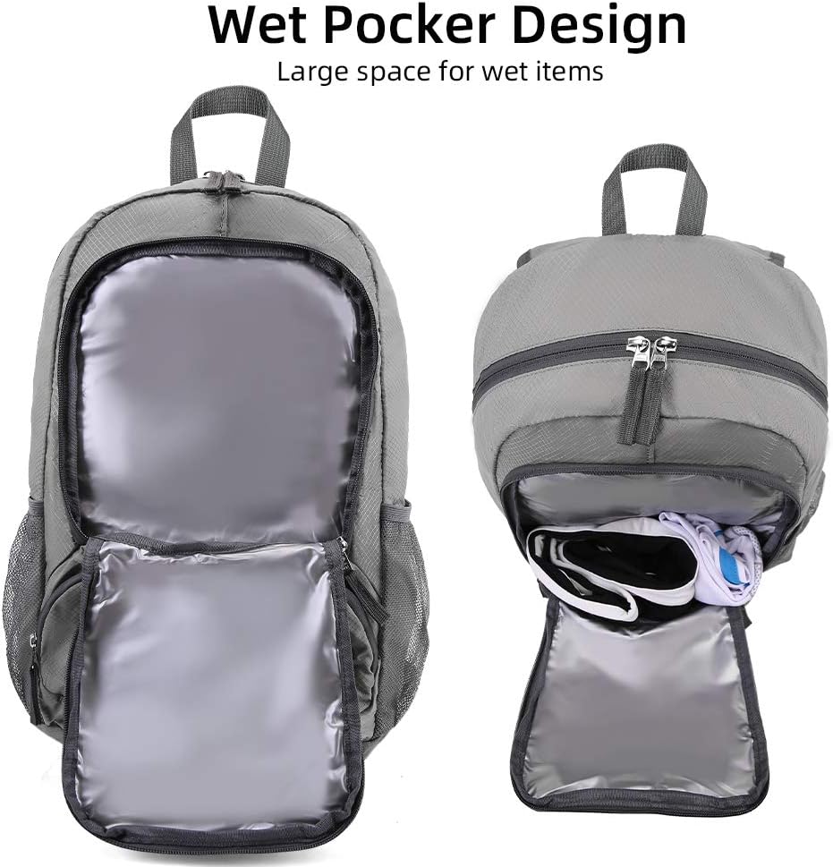 FENGDONG 35L Lightweight Foldable Waterproof Packable Travel Small Hiking Backpack Daypack for men women
