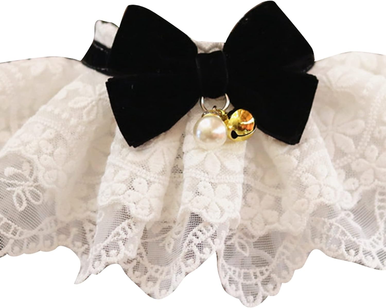 Pet Lace Bib Collar with Bow, Decorative Scarf for Dogs and Cats, Small Size, Comfortable Wear