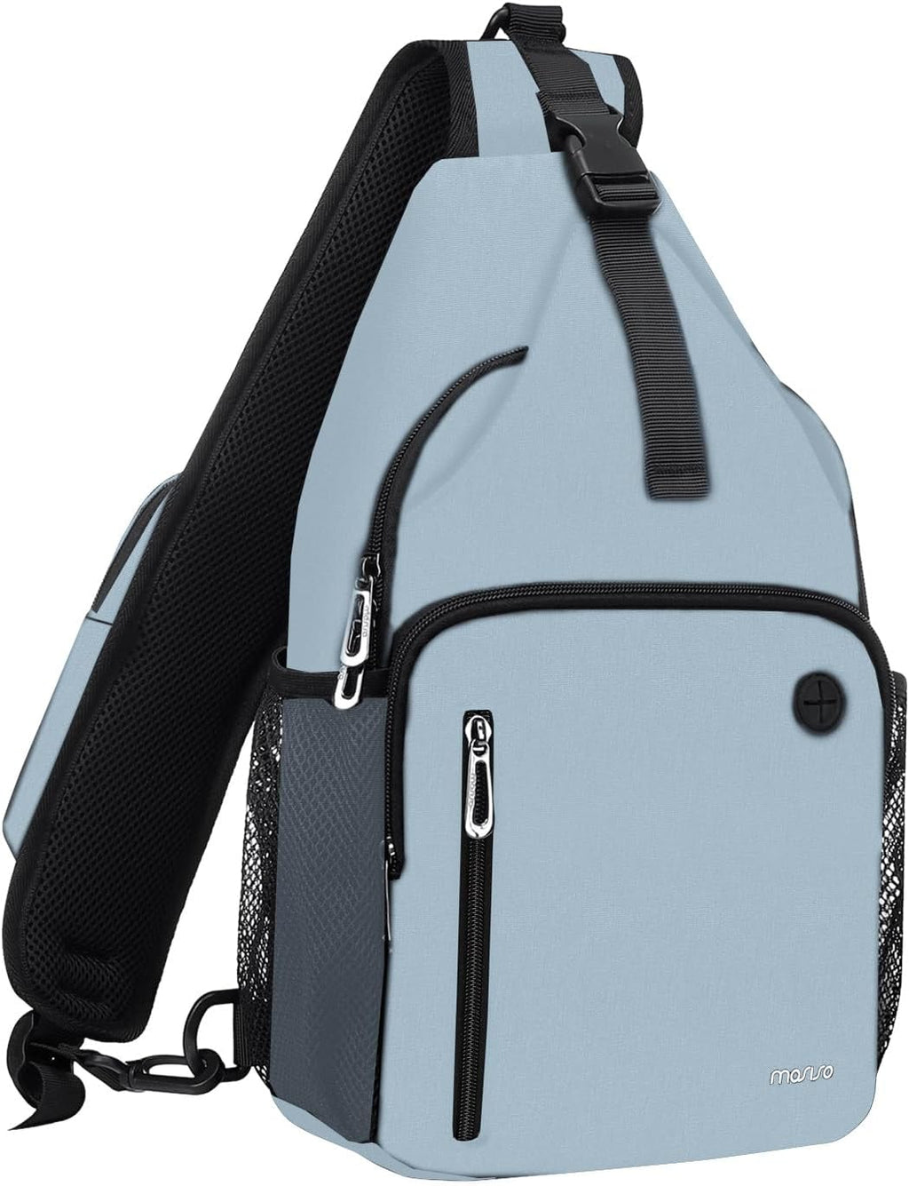 MOSISO Sling Backpack Bag, Crossbody Shoulder Bag Travel Hiking Daypack Chest Bag with Front Square Pocket&USB Charging Port