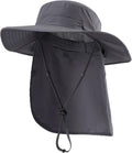 Home Prefer UPF 50+ Wide Brim Sun Hats with Neck Flap Sun Protection Hat for Men Women Gardening Fishing Summer Bucket Hat