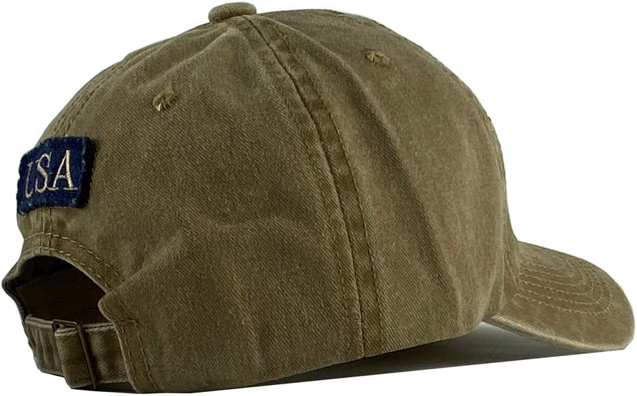 Washed American Flag Baseball Cap Adjustable Sun Dad Gift Hats for Unisex