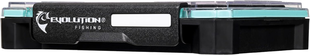 Evolution Fishing BallistiX 3.5 Terminal Tackle Tray – Waterproof Tackle Storage Box with Anti-Migration Design, One-Hand Latch, Polycarbonate Lid, Rust-Resistant Terminal Tackle Organizer