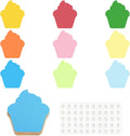 PATIKIL Paper Cake Cutouts, 45 Pack, Assorted Colors (Pink, Green, Blue, Red, Yellow, Orange), 4.8 x 6 Inch, DIY Craft Project