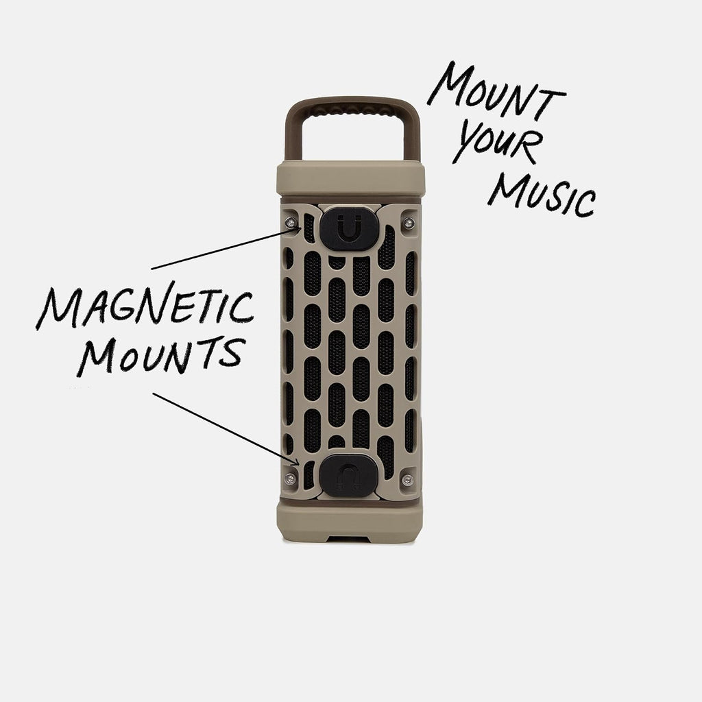 Turtlebox Ranger, Ultra-Portable Bluetooth Speaker, Waterproof, Tan