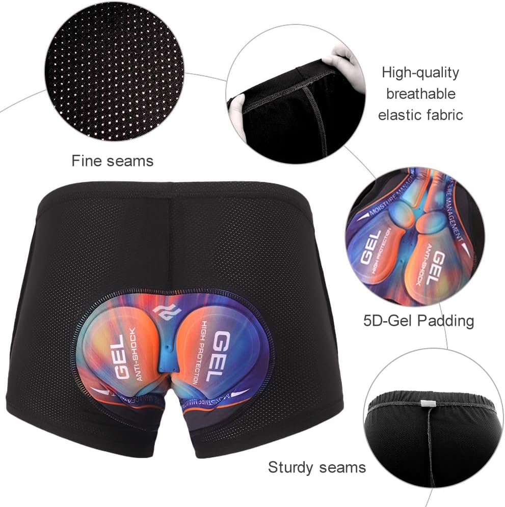 Bike Shorts Men Cycling Underwear MTB Liner 5D Padded Gel Mountain Bicycle Quick-Drying Shockproof Breathable