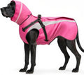 Dog Raincoat Waterproof Raincoats for Dog Reflective Dogs Rain Jackets with Hood Hoodie Pet Rain Poncho Coat for Small Medium Large Dogs Puppies S-XXL (Pink, XL)