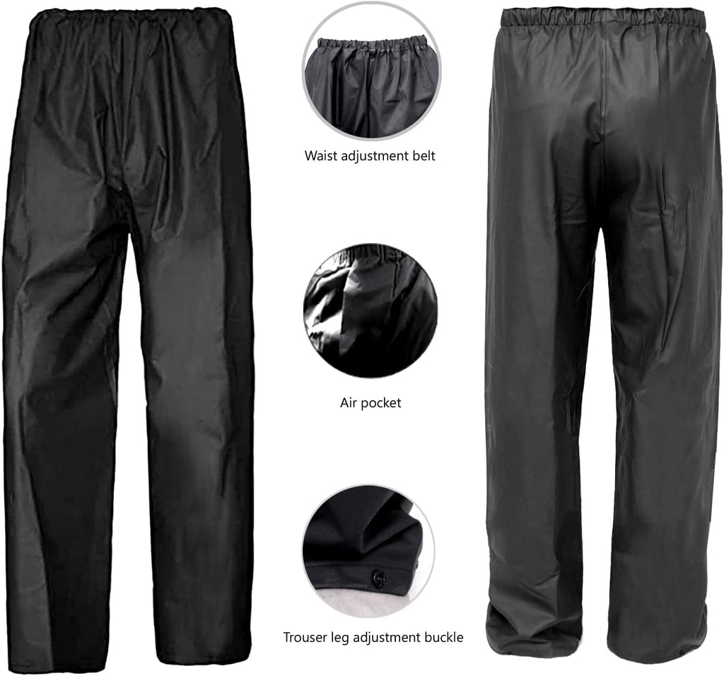 Men's Rain Suit Lightweight Waterproof Protective Raincoats (Jackets and Pants) Rain Gear Workwear