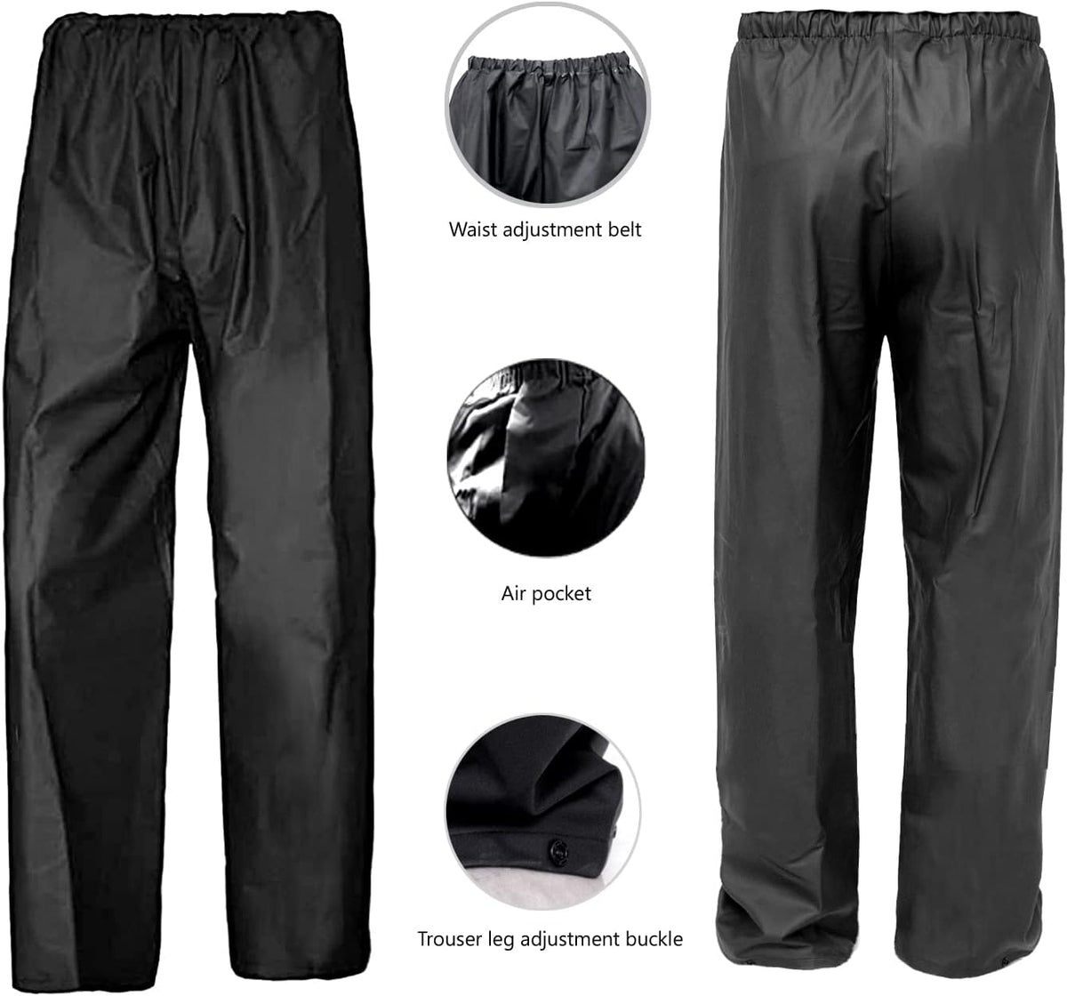 Men's Rain Suit Lightweight Waterproof Protective Raincoats (Jackets and Pants) Rain Gear Workwear