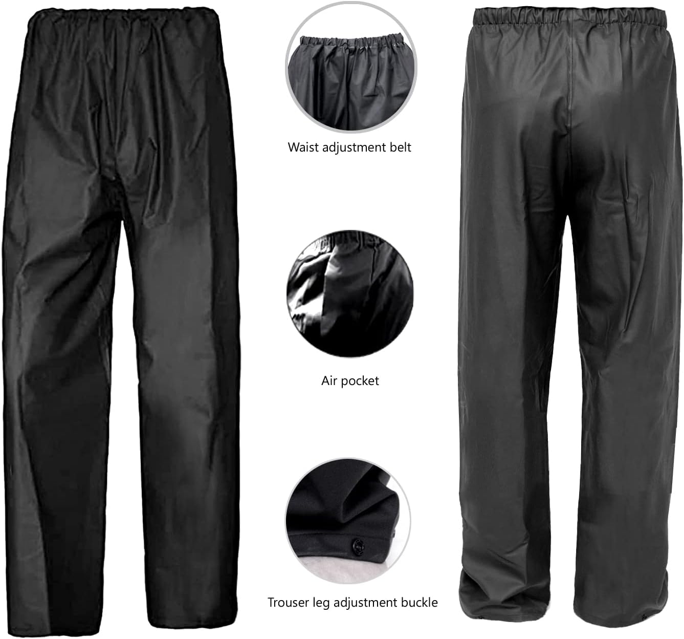 Men's Rain Suit Lightweight Waterproof Protective Raincoats (Jackets and Pants) Rain Gear Workwear
