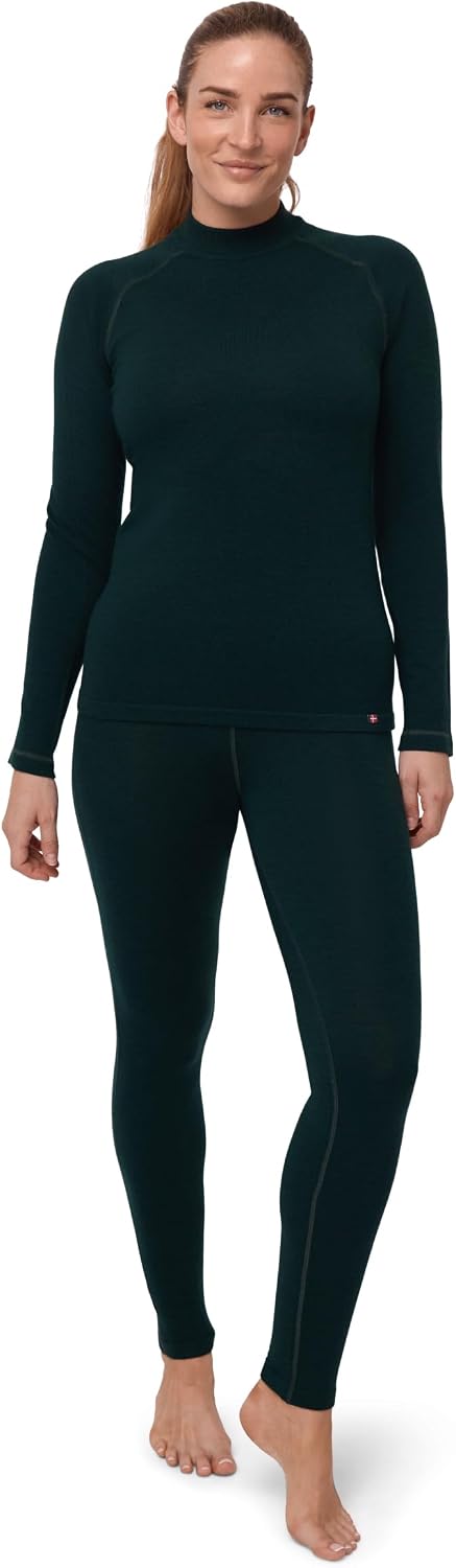 DANISH ENDURANCE Merino Wool Base Layers Women, Extreme Warm Set