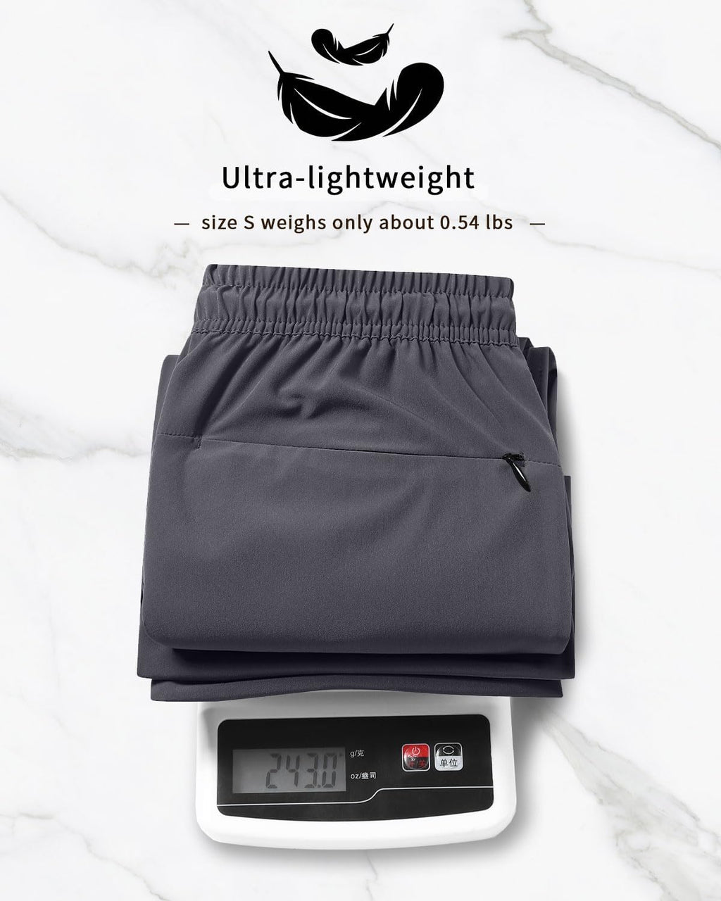 Men’s Lightweight Hiking Pants Quick Dry Workout Sweatpants