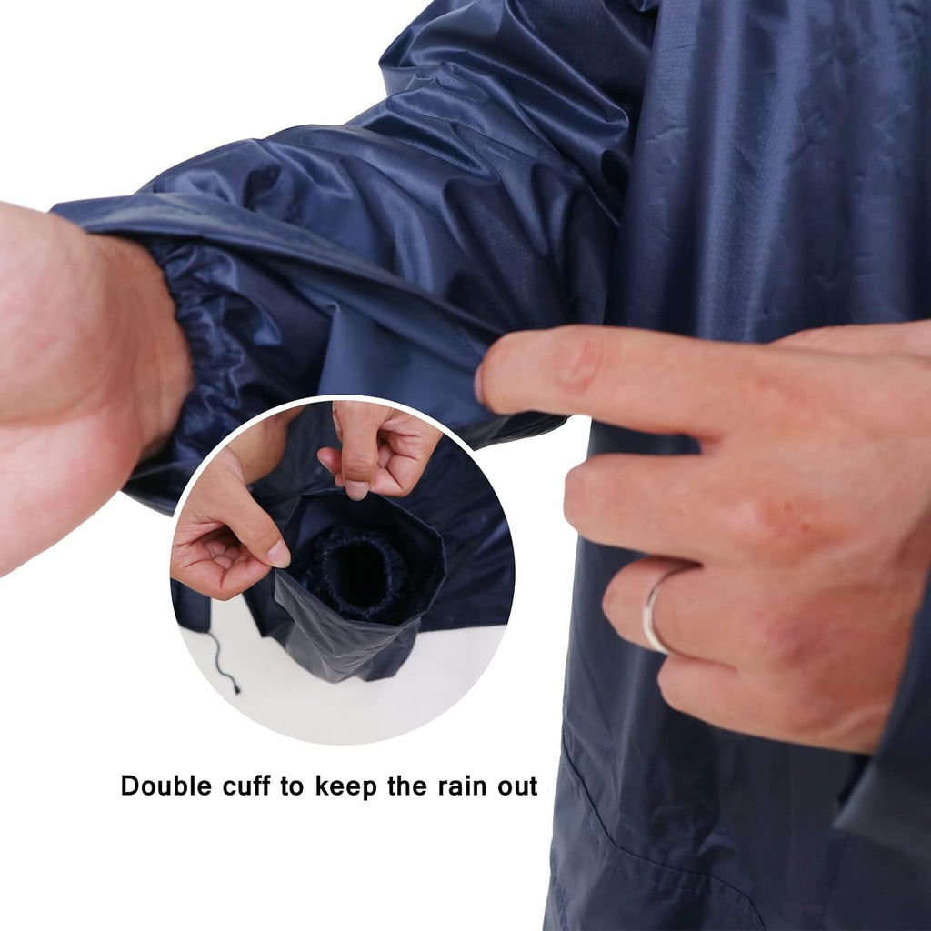 Men's Rain Suit Lightweight Waterproof Protective Raincoats (Jackets and Pants) Rain Gear Workwear