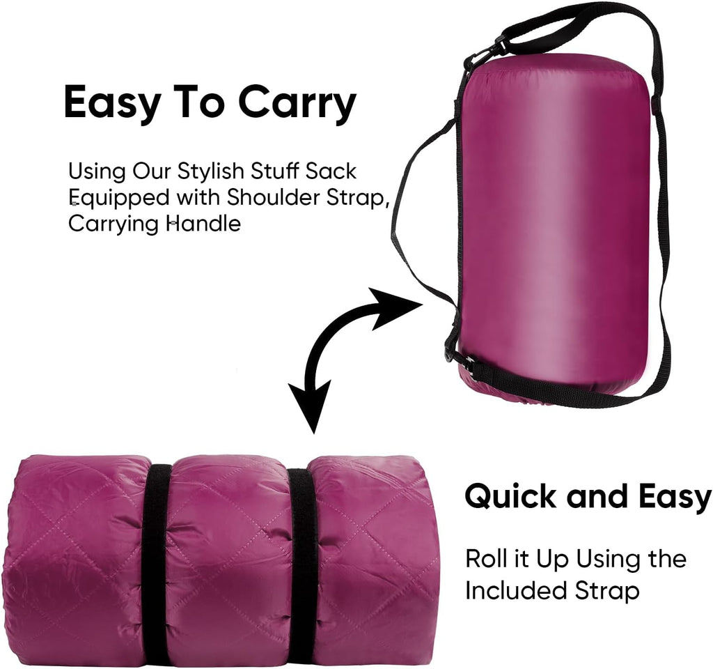 Waterproof Outdoor Blanket 82"x55", Windproof & Warm, 300 GSM Sherpa Lining