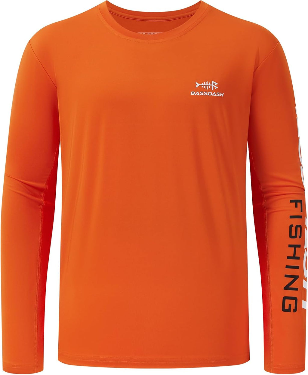 BASSDASH Fishing T Shirts for Men UV Sun Protection UPF 50+ Long Sleeve Tee T-Shirt