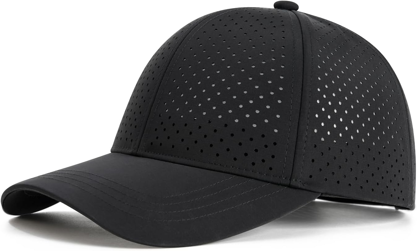 FEINION Men Laser Mesh Breathable Snapback Baseball Cap