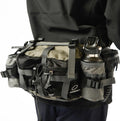 Motorcycle Waist Bag Tactical Waist Pack with Safety Handle, Military Hip Belt Bag, Outdoor Hiking Hip Bum Bag with Multi-Pockets Large Capacity for Traveling Casual Cycling Running Hiking, Black