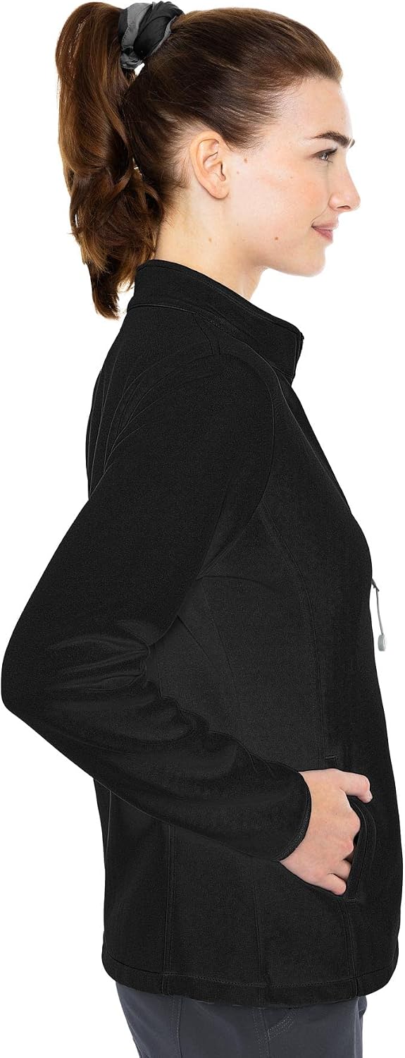 Med Couture Layers Performance Fleece Scrub Jacket for Women