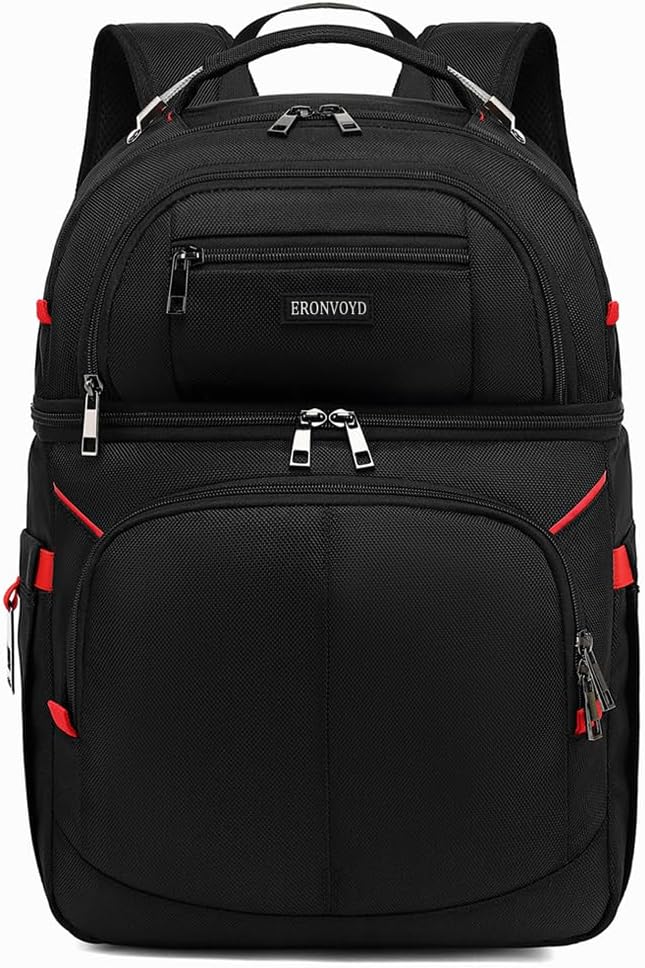Insulated Cooler Backpack,Double Deck Leakproof Cooler Bag,Insulated Backpack Cooler Lunch Backpack for Men Women