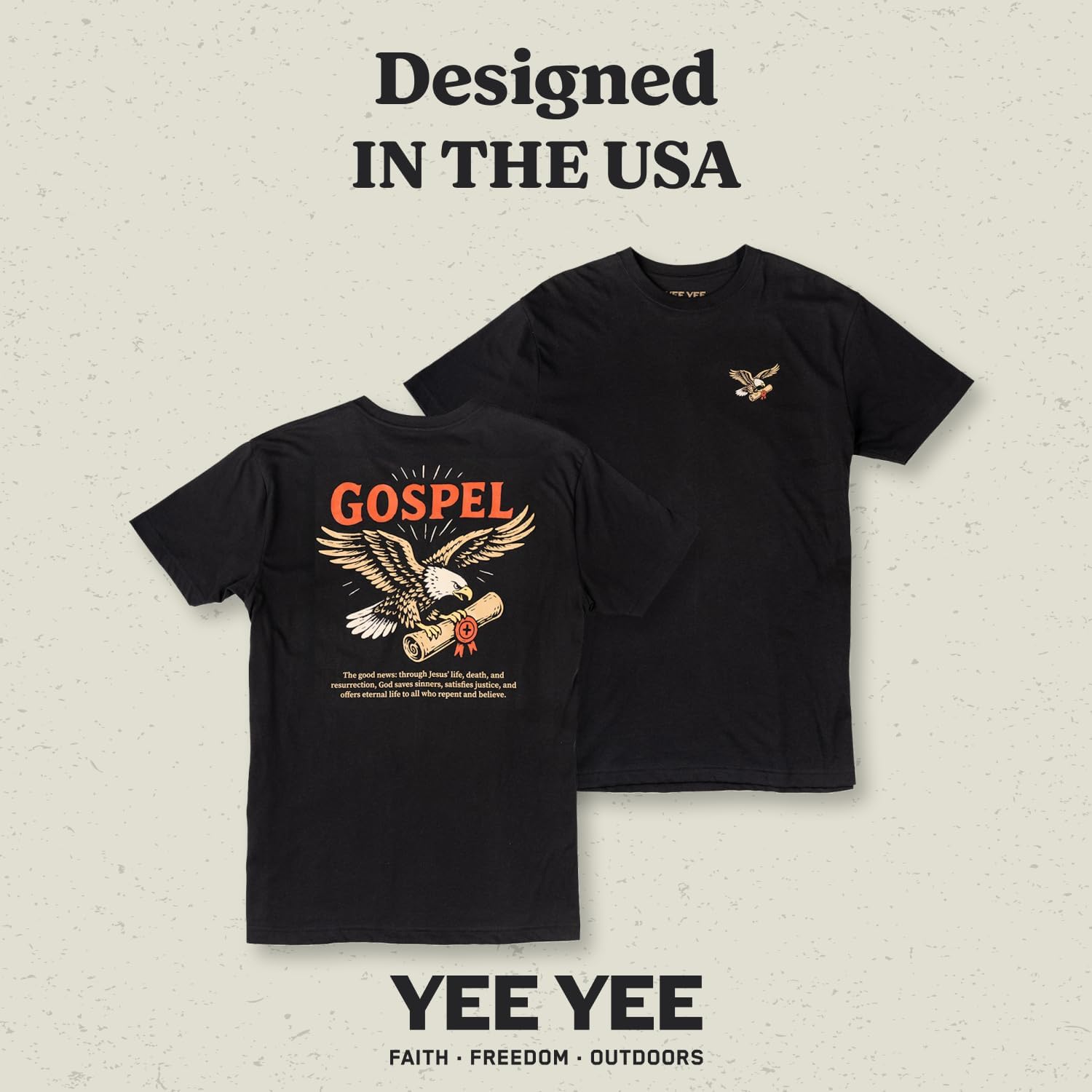 Yee Yee Apparel Christian Faith Graphic Tee Shirt – Men’s Christian Graphic Tees and Short Sleeve Shirts