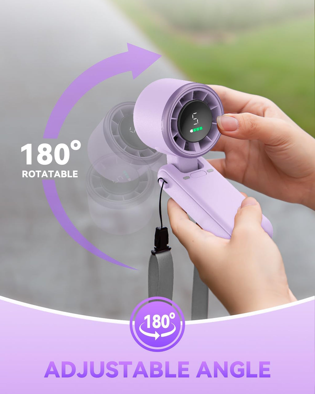 PlayHot Portable Handheld Turbo Fan, Travel Essentials, Gifts for Women/Men