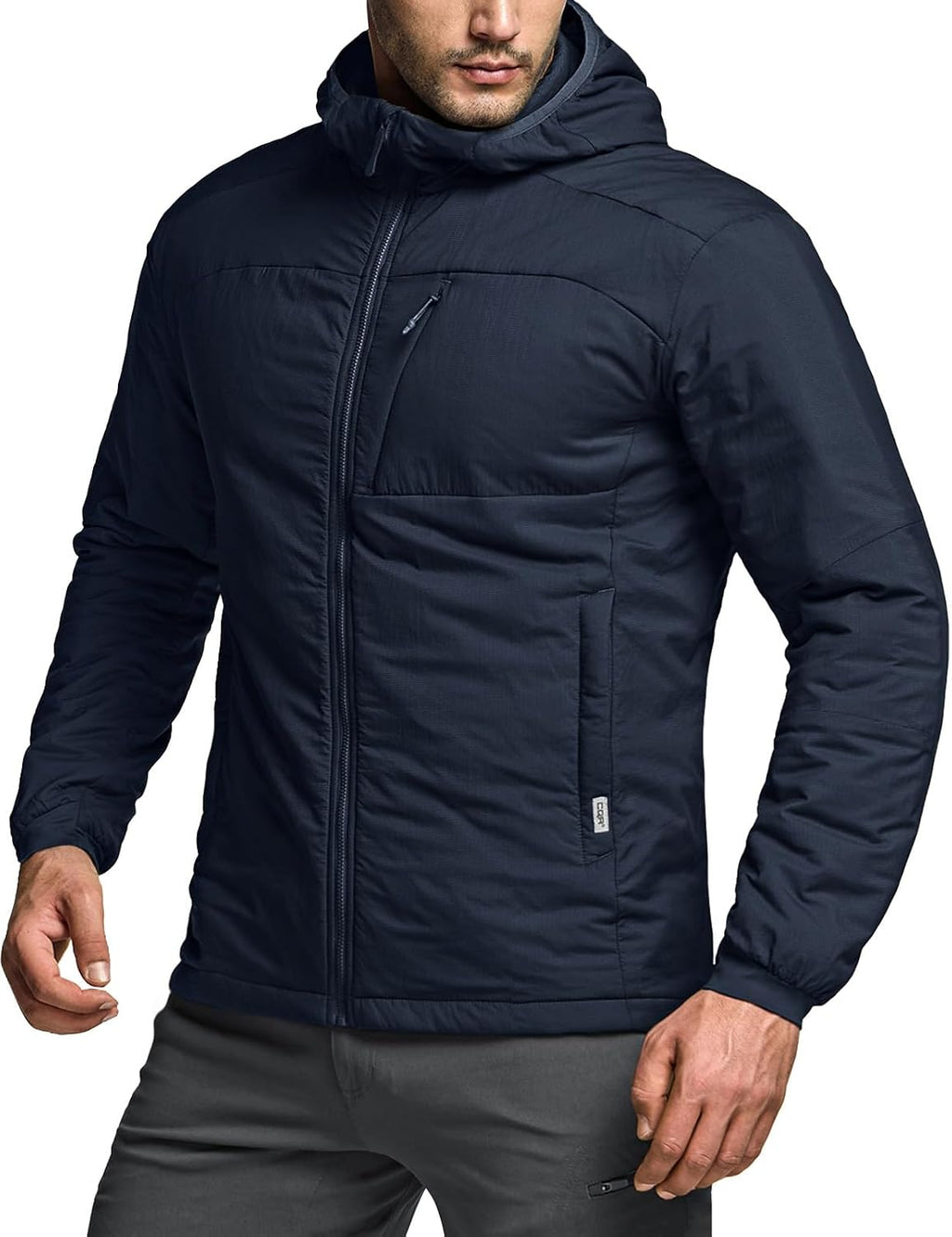 CQR Men's Lightweight Warm Insulated Jacket, Windproof Water Resistant Winter Active Coat for Hiking Work Outdoor Tactical