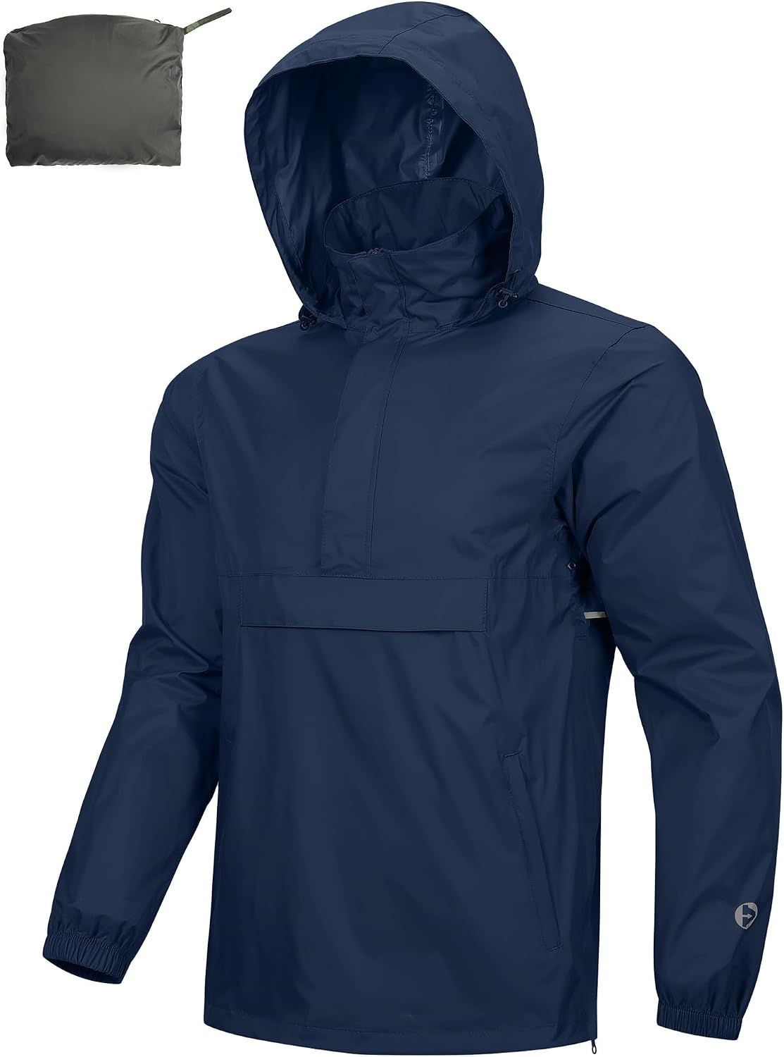 Outdoor Ventures Men's Rain Jacket Waterproof Lightweight Packable Pullover