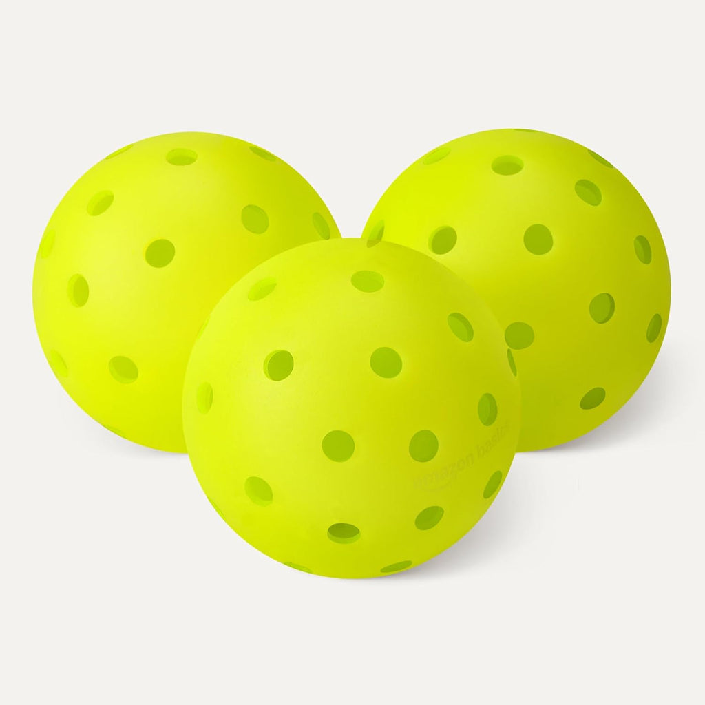 Amazon Basics Outdoor Pickleball Balls, USAPA Approved for Tournament Play, Durable Construction with Balanced and Consistent Performance, 40-Hole Design, Yellow