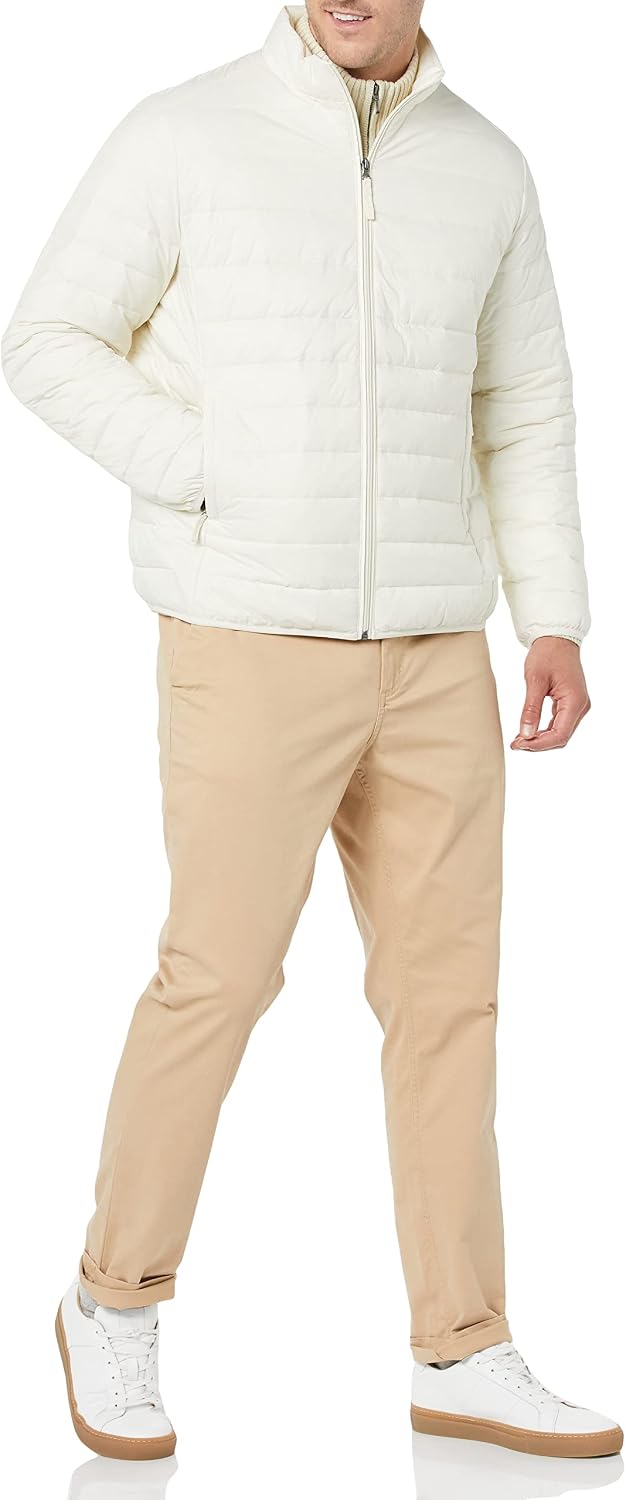 Amazon Essentials Men's Packable Lightweight Water-Resistant Puffer Jacket (Available in Big & Tall)