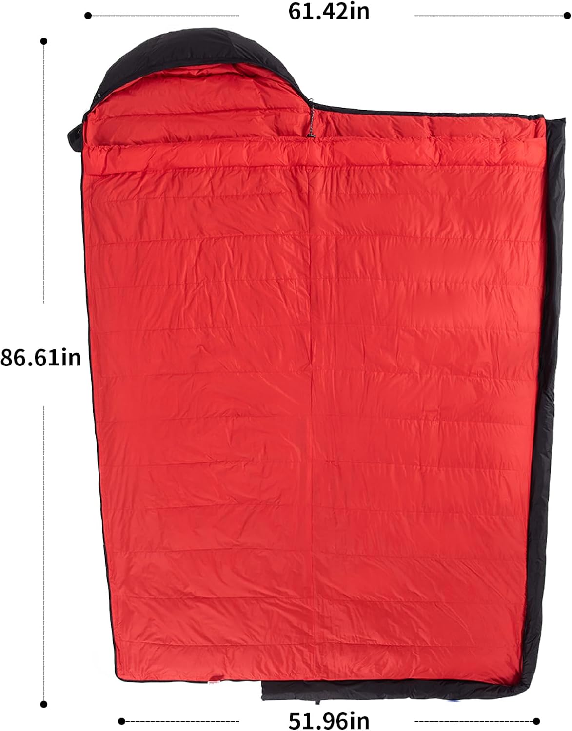 Down Sleeping Bag for Adults, 600 Fill Power Ultralight Backpacking