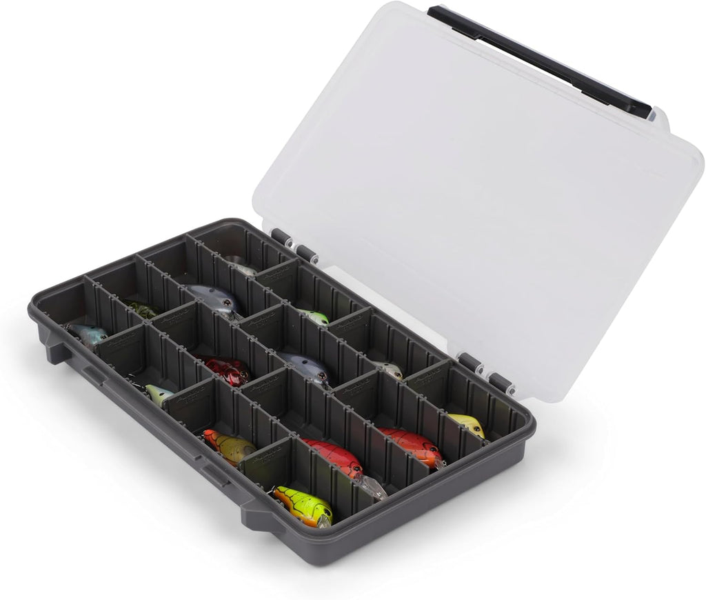 Plano StowAway 3700 Stow Tackle Box, 4 Pack, with Corrosion-Preventive Rustricor, Single Latch Design, Transparent DuraView Lid, Stackable Storage for Fishing Bait, Lures and Gear
