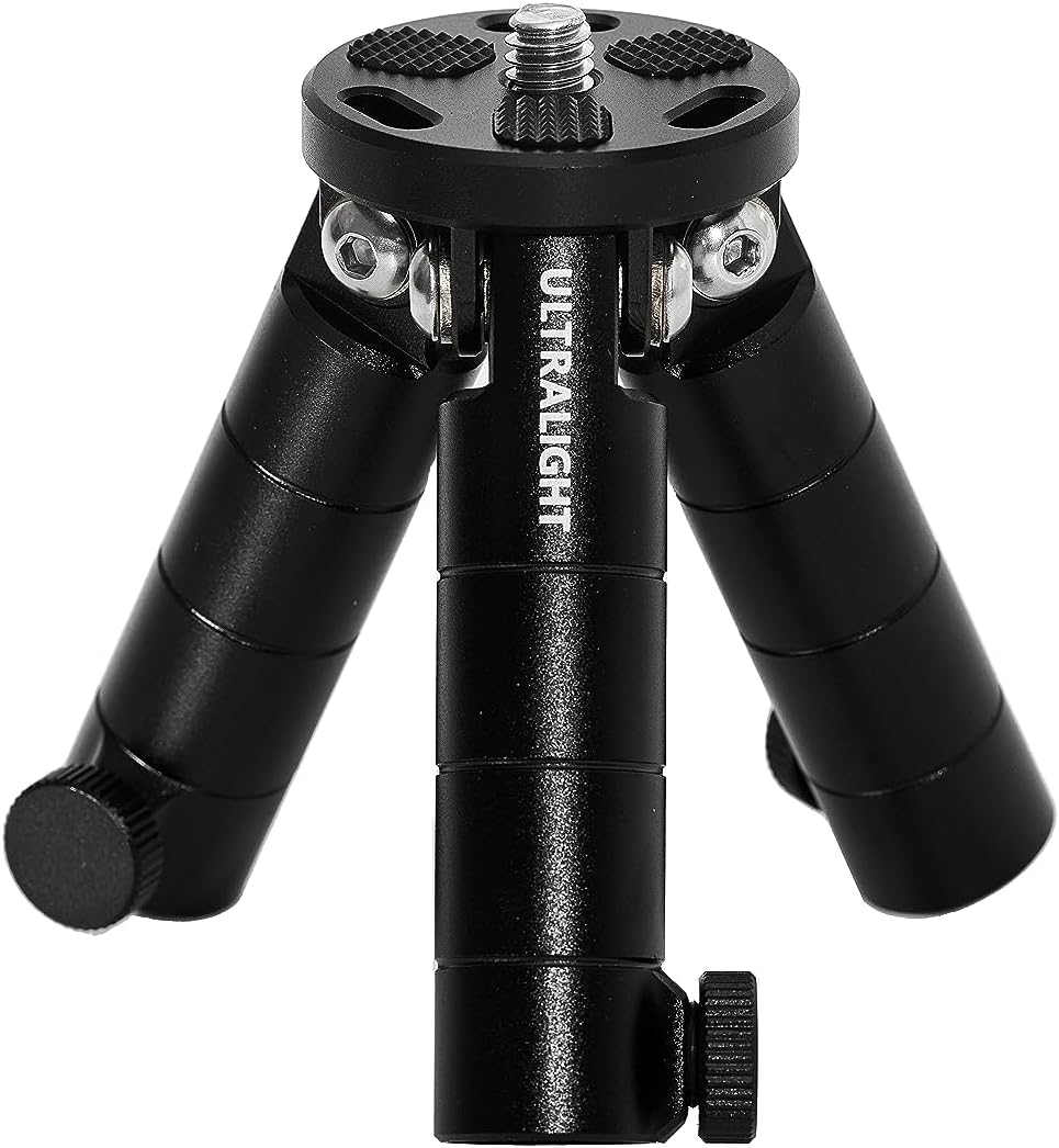 Ultralight 2.3oz/67g Trekking Pole Tripod Adapter Only - The Stool ULTripod Aluminum - Turn Trekking Poles or Branches into Camera Tripod - The Lightest Tripod for Hiking and Speed Guaranteed