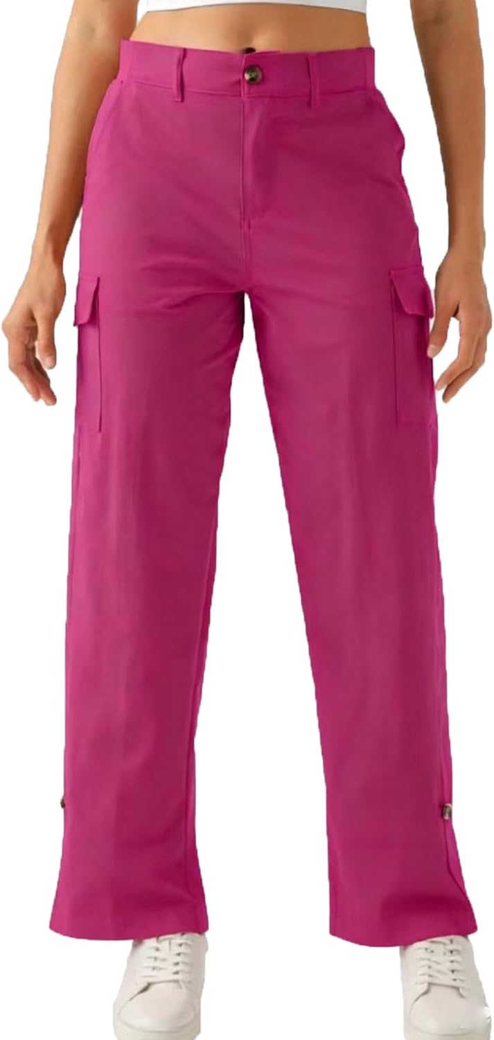 Women's Lightweight Hiking Work Cargo Pants with 5 Pockets Outdoor