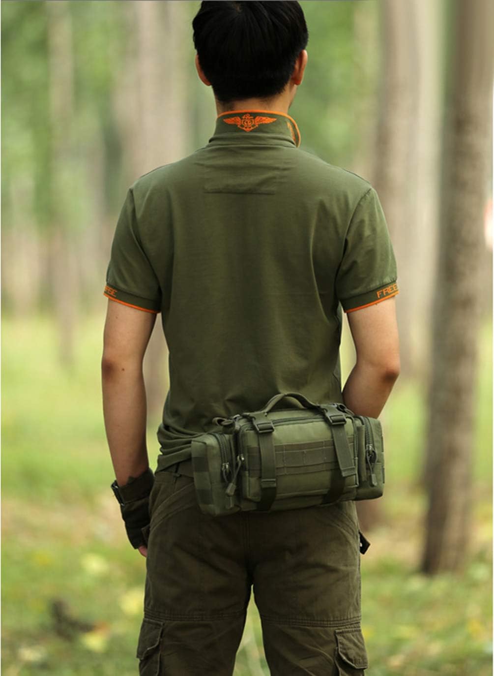 Utility 3P Military Tactical Duffle Waist Bags MOLLE Assault Shoulder Backpack Multifunction EDC Pouches Heavy Duty Fanny Packs (Army Green)